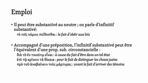 L'infinitif