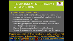 Risques en mission M3 environnement sous-titré