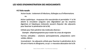 PASS / L.AS - Semestre 1 - UE 11 - Bases pharmacologiques du médicament - Les voies d'administration des médicaments (partie 2)