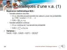 PASS - UE 25 - Biostatistiques - Variables aléatoires