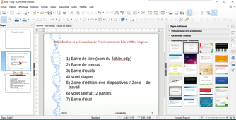 PASS - Semestre 1 - UE 15 - Informatique et numérique - LibreOffice Impress - Environnement de LibreOffice Impress (Partie 2)