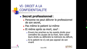 CM 1 à distance 2ième partie Droit des patients