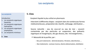 5-PHARMACIE GALENIQUE UE23 Excipients