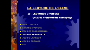 Lecture d'images - Classements et fragments