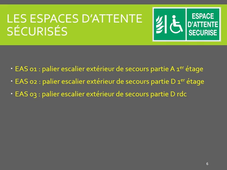 Chargés d'évacuation MDH bâtiment 06