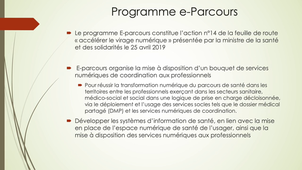 PASS - Semestre 1 - UE 15 - Droit, Numérique et Santé - Implantation du numérique en santé : les programmes liés à l'implantation du numérique