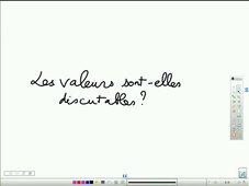 Les valeurs sont-elles discutables ?