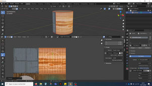 Cylindre textures blender